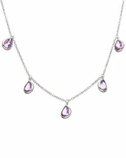 Discount 😉 Judith Ripka Water Colors Silver Amethyst Drop Necklace 👩 Women Necklaces ✔️