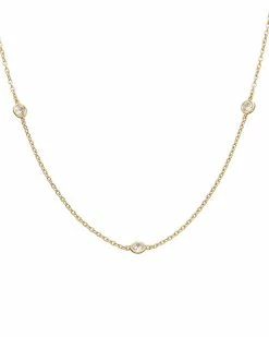 Outlet 💯 Judith Ripka Water Colors 14K Over Silver CZ Necklace 👩 Women Necklaces 😀