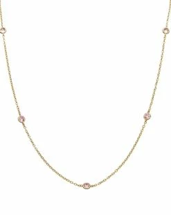 Cheap 🛒 Judith Ripka Water Colors 14K Over Silver CZ Necklace 👩 Women Necklaces 👏