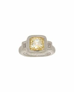 Best Sale ✔️ Judith Ripka Legacy Silver White Sapphire CZ Ring 👩 Women Rings 👍