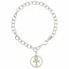 Best deal 💯 Judith Ripka Little Jewels Silver White Topaz Ankh Charm Bracelet 👩 Women Bracelets 🥰 -Judith Ripka Sales 6030949973 RLLZ 1