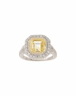 Deals 🎉 Judith Ripka Legacy Silver White Sapphire CZ Ring 👩 Women Rings 🤩
