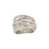 Deals 🧨 Judith Ripka Aura Silver Five-Band Ring 👩 Women Rings 😍 -Judith Ripka Sales 6030949981 RLLZ 1