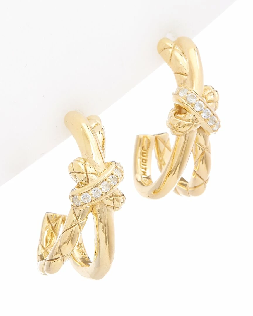 New ๐คฉ Judith Ripka Aura 14K Over Silver White Topaz Braided Crisscross Hoops ๐ฉ Women Earrings ๐ฅ 3 New ๐คฉ Judith Ripka Aura 14K Over Silver White Topaz Braided Crisscross Hoops ๐ฉ Women Earrings ๐ฅ