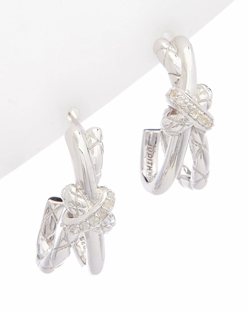 Wholesale โ๏ธ Judith Ripka Aura Silver White Topaz Braided Crisscross Hoops ๐ฉ Women Earrings ๐ 3 Wholesale โ๏ธ Judith Ripka Aura Silver White Topaz Braided Crisscross Hoops ๐ฉ Women Earrings ๐