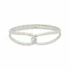 Flash Sale 😉 Judith Ripka Aura Silver Interlocking Bangle Bracelet 👩 Women Bracelets 👏 -Judith Ripka Sales 6030949995 RLLZ 1