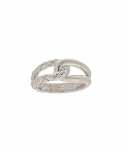 Top 10 💯 Judith Ripka Aura Silver Interlocking Ring 👩 Women Rings 👏