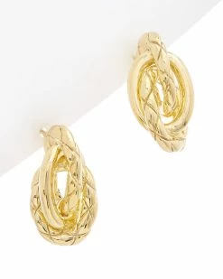 Wholesale ✨ Judith Ripka Aura 14K Over Silver Love Knot Braided Studs 👩 Women Earrings 🌟
