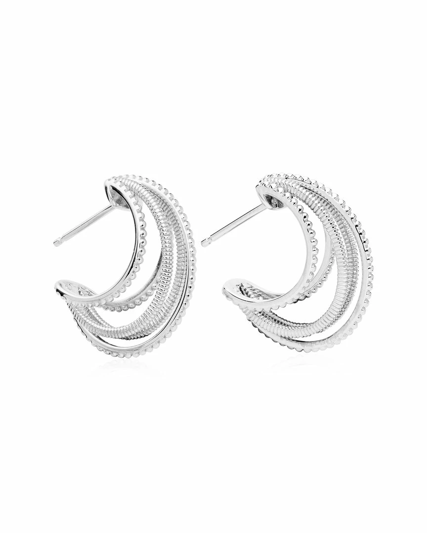 New ð Judith Ripka Aura Silver Hoops ð© Women Earrings â 4 New ð Judith Ripka Aura Silver Hoops ð© Women Earrings â - Image 2