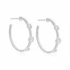 Cheapest ❤️ Judith Ripka Lore Silver CZ Hoops 👩 Women Earrings ⌛ -Judith Ripka Sales 6030950014 RLLZ 1