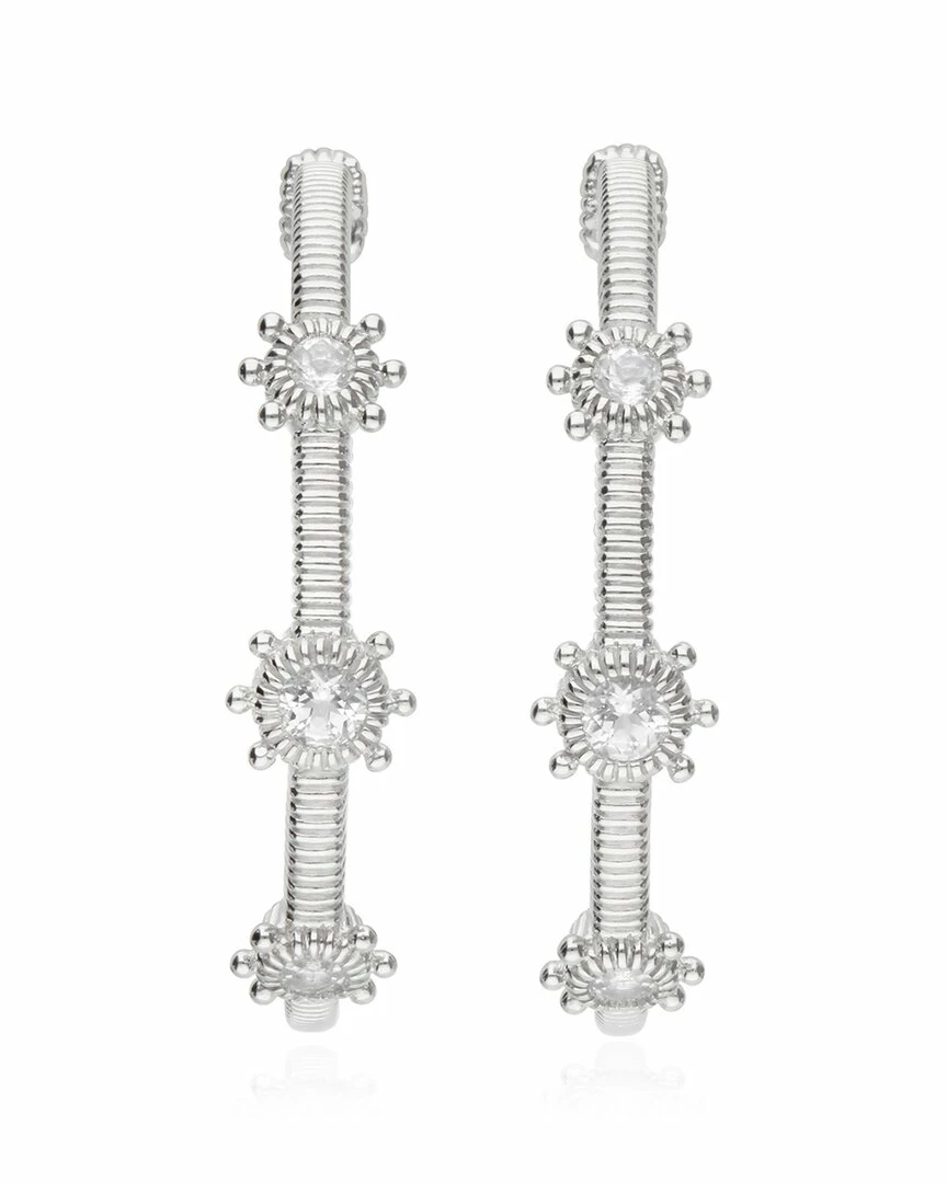Cheapest โค๏ธ Judith Ripka Lore Silver CZ Hoops ๐ฉ Women Earrings โ 4 Cheapest โค๏ธ Judith Ripka Lore Silver CZ Hoops ๐ฉ Women Earrings โ - Image 2