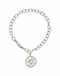 Buy 🛒 Judith Ripka Little Jewels Silver White Topaz Bunch Of Flowers Charm Bracelet 👩 Women Bracelets 💯