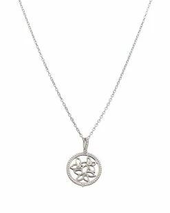 Best reviews of 🔥 Judith Ripka Little Jewels Silver White Topaz Bunch Of Flowers Charm Necklace 👩 Women Necklaces 🔥