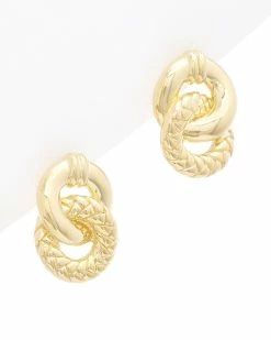Flash Sale 👍 Judith Ripka Cavallo 14K Over Silver Double Circle Studs 👩 Women Earrings 🌟