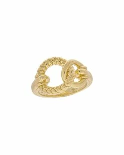 Outlet ⌛ Judith Ripka Cavallo 14K Over Silver Snaffle Ring 👩 Women Rings ✔️