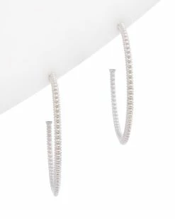 Best reviews of 🔥 Judith Ripka Classic Silver Large Hoops 👩 Women Earrings 🔥