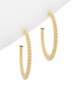 Deals 🎁 Judith Ripka Classic 14K Over Silver Small Hoops 👩 Women Earrings ❤️