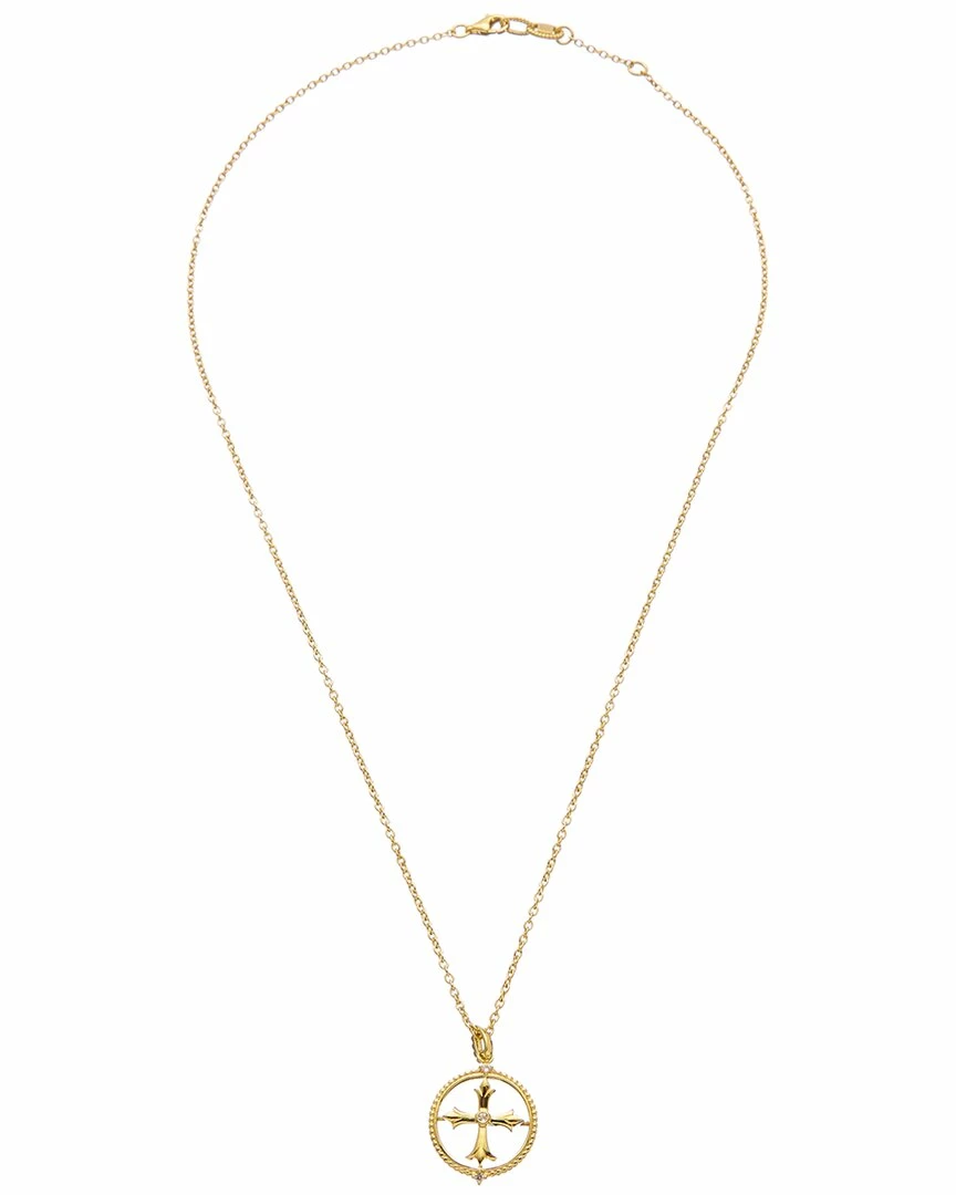 Promo â€ïž Judith Ripka Little Jewels 14K Over Silver White Topaz Cross Charm Necklace ð© Women Necklaces â 4 Promo â€ïž Judith Ripka Little Jewels 14K Over Silver White Topaz Cross Charm Necklace ð© Women Necklaces â - Image 2