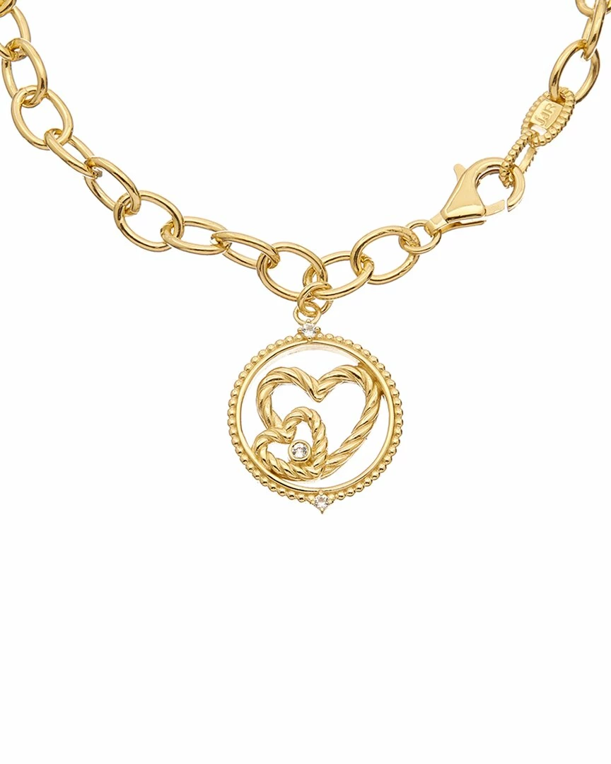 Promo ๐ Judith Ripka Little Jewels 14K Over Silver White Topaz Double Heart Charm Bracelet ๐ฉ Women Bracelets ๐ฅ 4 Promo ๐ Judith Ripka Little Jewels 14K Over Silver White Topaz Double Heart Charm Bracelet ๐ฉ Women Bracelets ๐ฅ - Image 2
