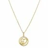 Best Sale 😀 Judith Ripka Little Jewels 14K Over Silver White Topaz Double Heart Charm Necklace 👩 Women Necklaces 🔥