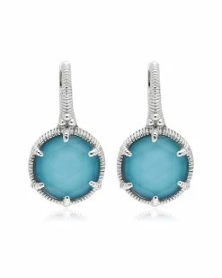 Discount 😍 Judith Ripka Eclipse Silver 11.42 Ct. Tw. Gemstone Earrings 👩 Women ⭐