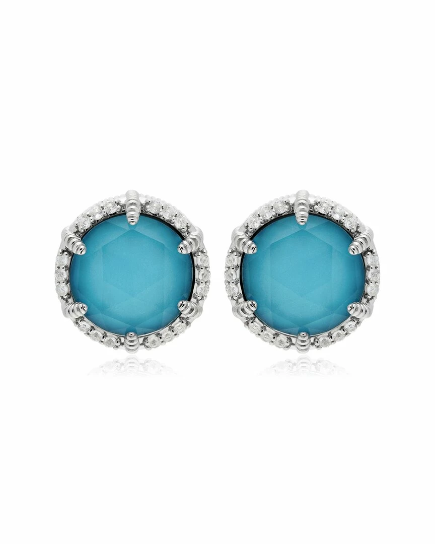 Brand new ๐ Judith Ripka Eclipse Silver 6.14 Ct. Tw. Gemstone Studs ๐ฉ Women Earrings ๐ 3 Brand new ๐ Judith Ripka Eclipse Silver 6.14 Ct. Tw. Gemstone Studs ๐ฉ Women Earrings ๐