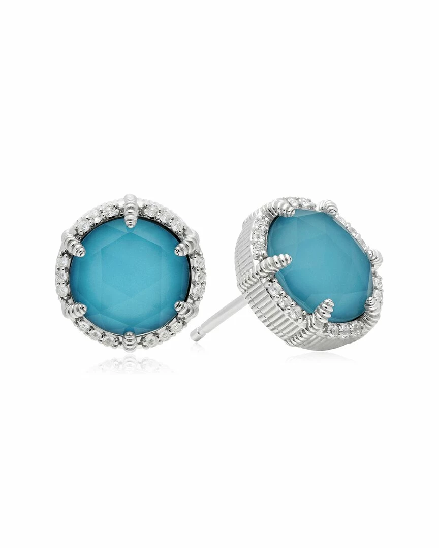 Brand new ๐ Judith Ripka Eclipse Silver 6.14 Ct. Tw. Gemstone Studs ๐ฉ Women Earrings ๐ 4 Brand new ๐ Judith Ripka Eclipse Silver 6.14 Ct. Tw. Gemstone Studs ๐ฉ Women Earrings ๐ - Image 2