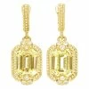 Best Sale 🧨 Judith Ripka Estate 14K Over Silver White Sapphire CZ Earrings 👩 Women 🌟 -Judith Ripka Sales 6030950076 RLLZ 1