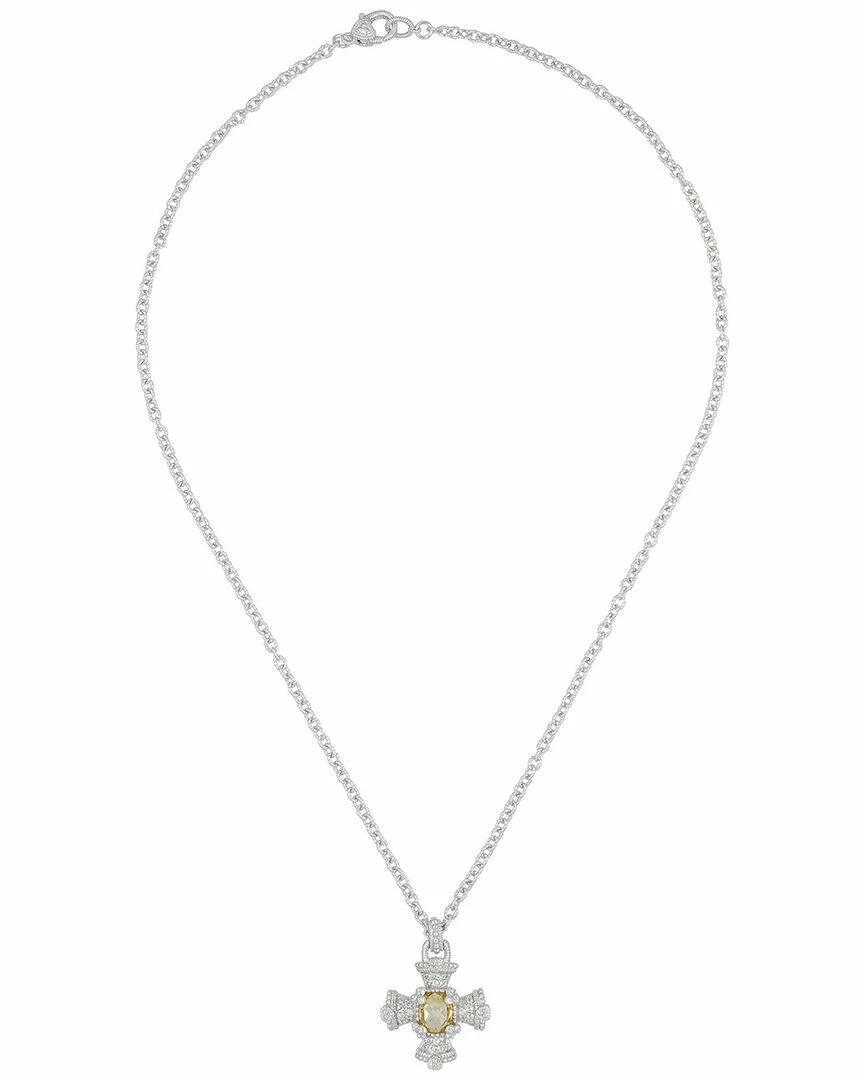 Outlet โญ Judith Ripka Estate Silver White Topaz CZ Maltese Cross Pendant Necklace ๐ฉ Women Necklaces โญ 3 Outlet โญ Judith Ripka Estate Silver White Topaz CZ Maltese Cross Pendant Necklace ๐ฉ Women Necklaces โญ