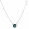 Cheapest ✔️ Judith Ripka Estate Silver London Blue Spinel Pendant Necklace 👩 Women Necklaces 👍