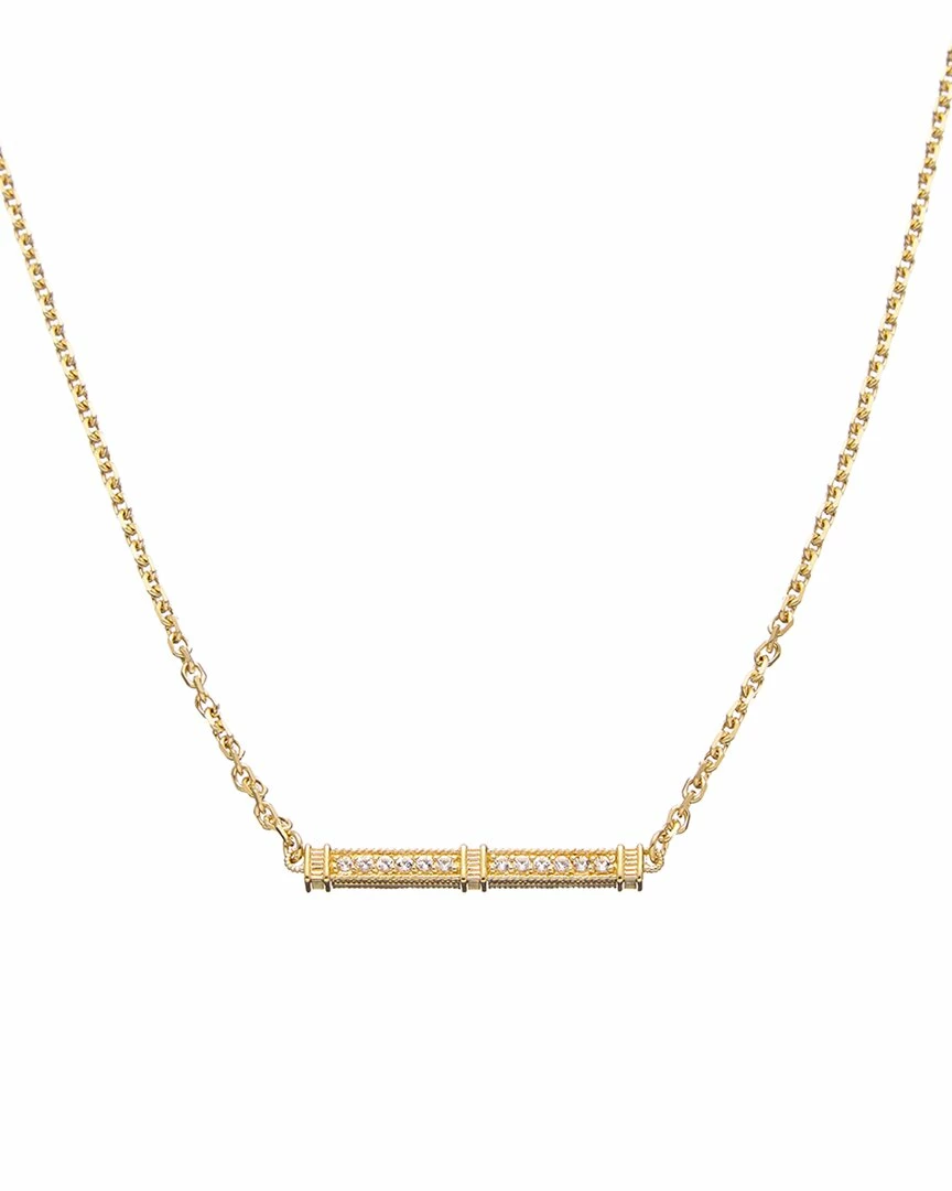 Brand new ð Judith Ripka Estate 14K Over Silver White Topaz Pave Bar Necklace ð© Women Necklaces â€ïž 3 Brand new ð Judith Ripka Estate 14K Over Silver White Topaz Pave Bar Necklace ð© Women Necklaces â€ïž