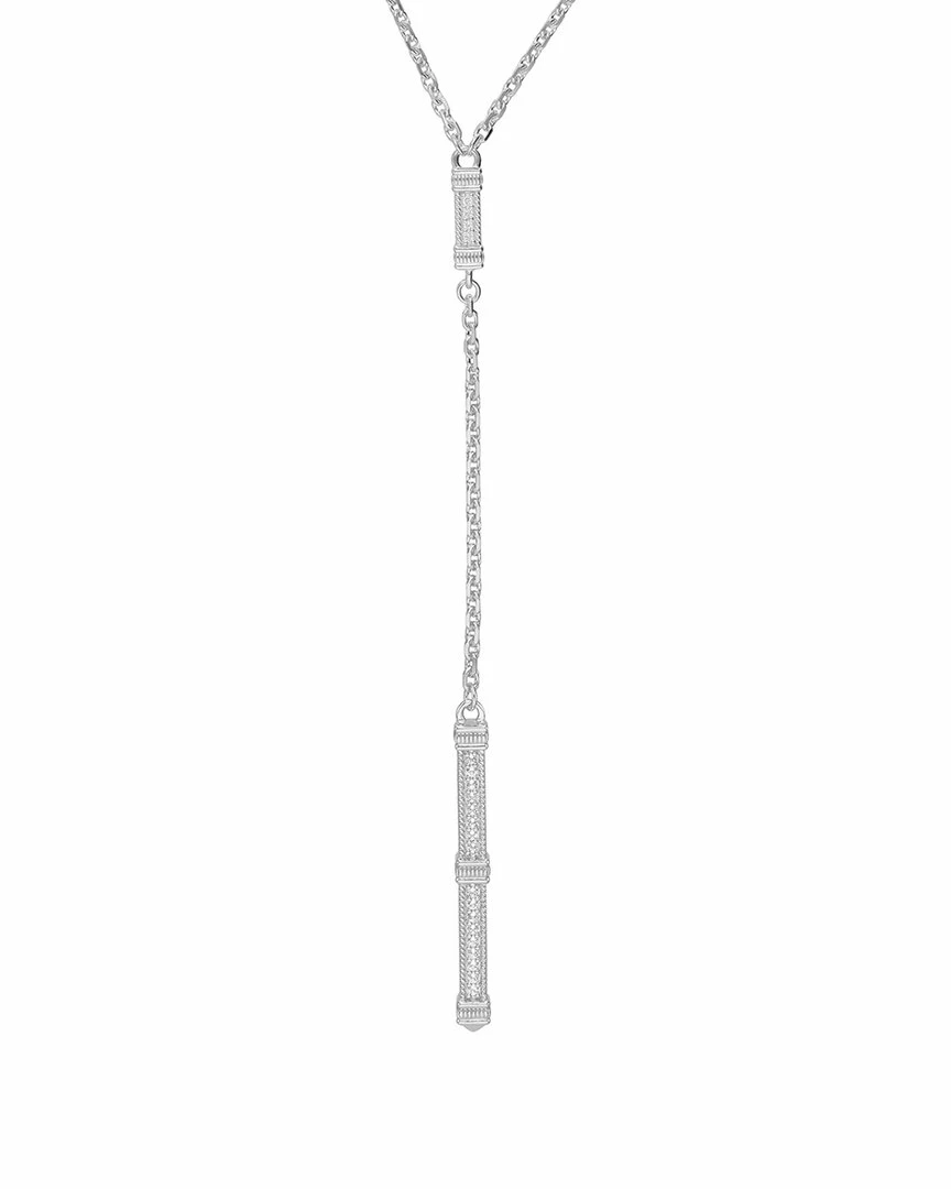 Cheap âš Judith Ripka Estate Silver White Topaz Pave Bar Necklace ð© Women Necklaces ð 3 Cheap âš Judith Ripka Estate Silver White Topaz Pave Bar Necklace ð© Women Necklaces ð