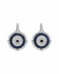 Top 10 🎁 Judith Ripka Lucky Silver Gemstone Evil Eye Earrings 👩 Women 🛒