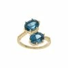 Deals 💯 Judith Ripka Flora 14K Over Silver Gemstone Flora Bypass Ring 👩 Women Rings 🔥 -Judith Ripka Sales 6030950102 RLLZ 1