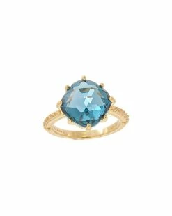 Cheap ⌛ Judith Ripka Flora 14K Over Silver Gemstone Ring 👩 Women Rings 🧨
