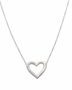 Brand new ⌛ Judith Ripka Heart Link Silver Braided Heart Necklace 👩 Women Necklaces 🤩