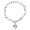 Best Sale 🧨 Judith Ripka La Petite Silver CZ Heart Dangle Bracelet 👩 Women Bracelets 🔥 -Judith Ripka Sales 6030950112 RLLZ 1
