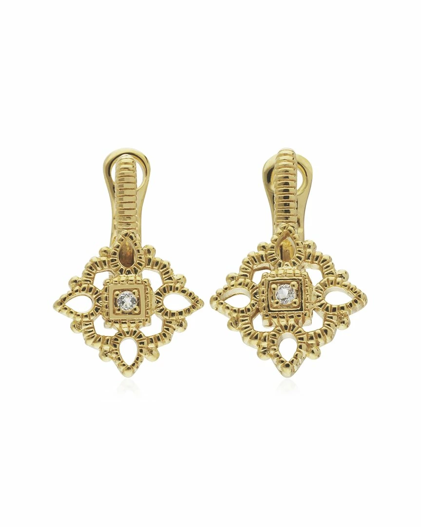 Hot Sale โ๏ธ Judith Ripka La Petite 14K Over Silver White Topaz Filigree Earrings ๐ฉ Women ๐ 3 Hot Sale โ๏ธ Judith Ripka La Petite 14K Over Silver White Topaz Filigree Earrings ๐ฉ Women ๐