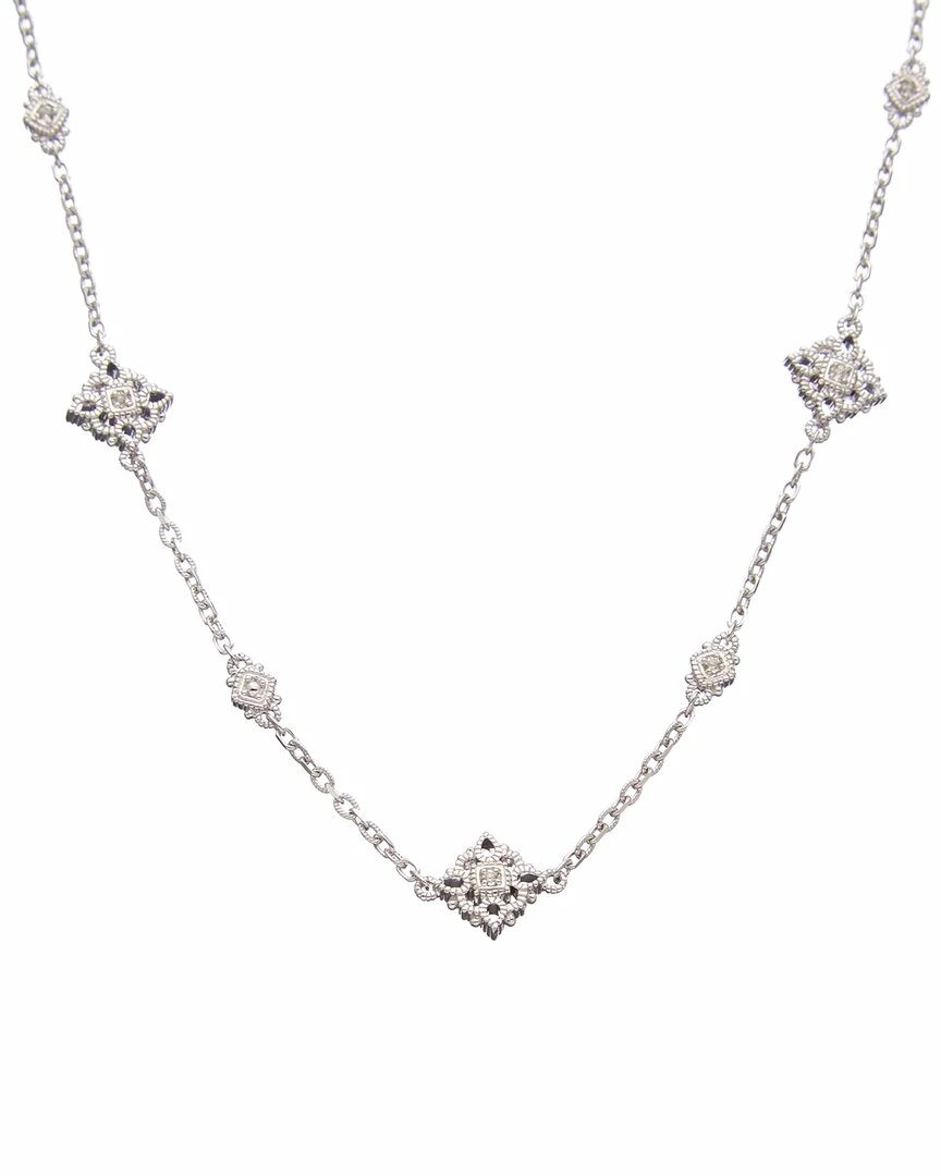 Outlet â Judith Ripka La Petite Silver White Topaz Station Chain Necklace ð© Women Necklaces â 3 Outlet â Judith Ripka La Petite Silver White Topaz Station Chain Necklace ð© Women Necklaces â