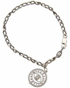 Deals ⭐ Judith Ripka Little Jewels Silver White Topaz Evil Eye Bracelet 👩 Women Bracelets 👍 -Judith Ripka Sales 6030950132 RLLZ 2