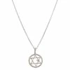 Discount 🛒 Judith Ripka Little Jewels Silver White Topaz Star Of David Pendant Necklace 👩 Women Necklaces ✔️ -Judith Ripka Sales 6030950145 RLLZ 1