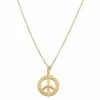 Best reviews of 🌟 Judith Ripka Little Jewels 14K Over Silver White Topaz Peace Sign Pendant Necklace 👩 Women Necklaces 👏 -Judith Ripka Sales 6030950149 RLLZ 1