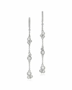 Best deal 🔥 Judith Ripka Lore Silver White Topaz Drop Earrings 👩 Women 😀