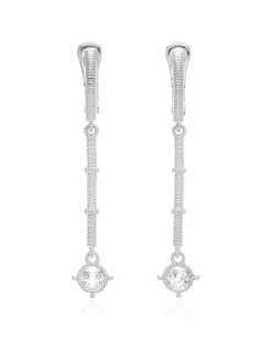 Flash Sale 👏 Judith Ripka Santorini Silver 0.64 Ct. Tw. White Topaz Earrings 👩 Women ✔️