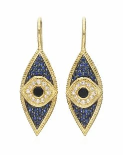 Best deal ❤️ Judith Ripka Lucky 14K Over Silver Gemstone Evil Eye Earrings 👩 Women 👍