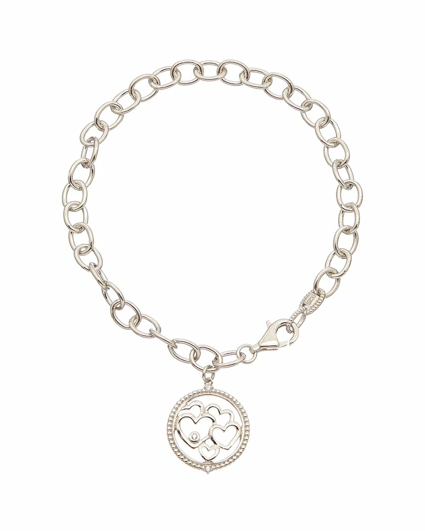 Deals ๐คฉ Judith Ripka Little Jewels Silver White Topaz Heart Charm Bracelet ๐ฉ Women Bracelets โ๏ธ 3 Deals ๐คฉ Judith Ripka Little Jewels Silver White Topaz Heart Charm Bracelet ๐ฉ Women Bracelets โ๏ธ
