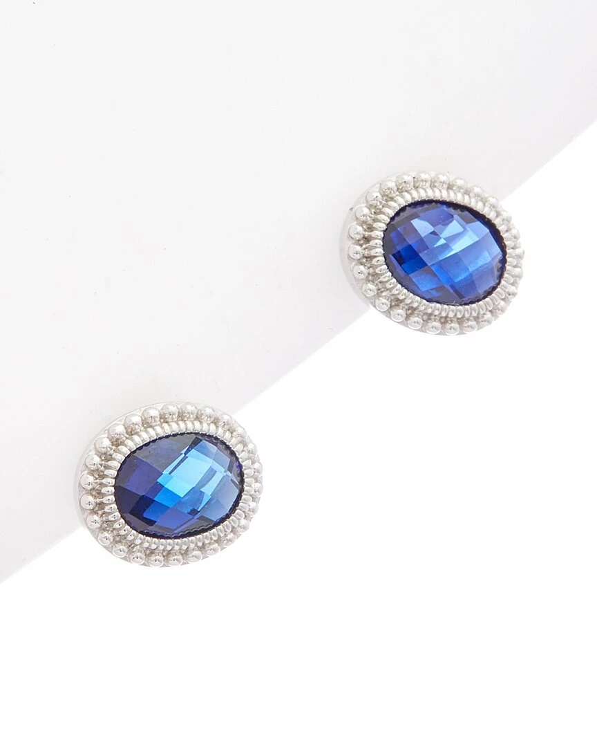 Outlet ๐ Judith Ripka Sanibel Silver Blue Corundum Oval Studs ๐ฉ Women Earrings โค๏ธ 3 Outlet ๐ Judith Ripka Sanibel Silver Blue Corundum Oval Studs ๐ฉ Women Earrings โค๏ธ